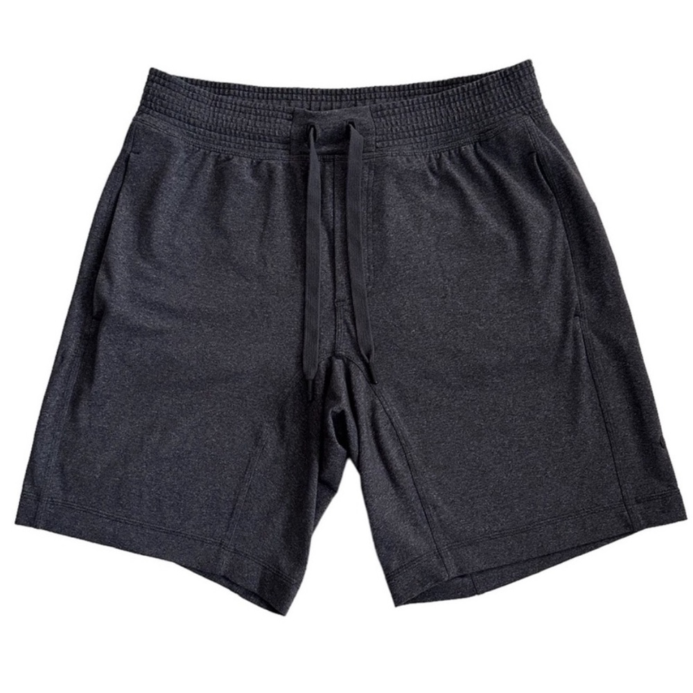 Lululemon Men's Grey Jersey 8" Inseam Drawstring Shorts Size L
